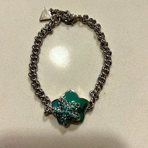 Guess Robins Egg Blue Starfish Silver Bracelet